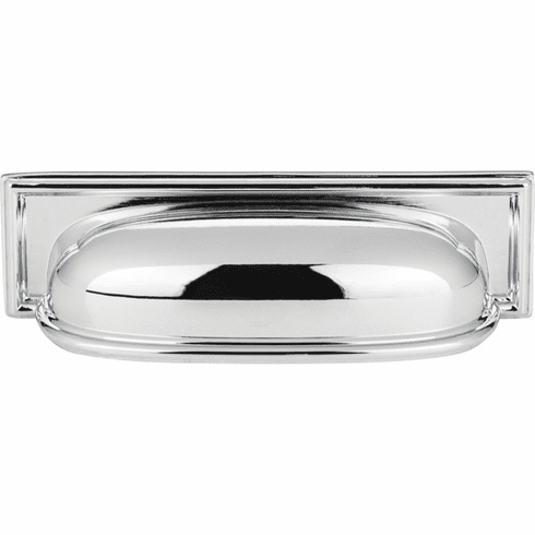 Atlas Homewares 383-CH Campaign 3 3/4" Center to Center Cup/Bin pull Polished Chrome