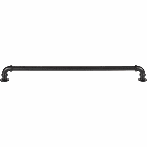Atlas Homewares 434-BL Steam Punk 12" Center to Center Bar pull Matte Black