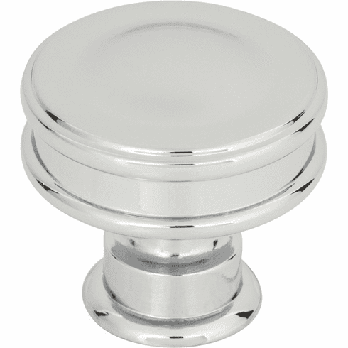 Atlas Homewares A100-CH Oskar 1 1/4" Diameter Round Knob Polished Chrome