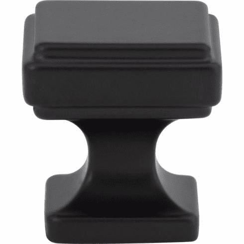 Atlas Homewares A200-BL Kate 1 1/8" Length Square Knob Matte Black