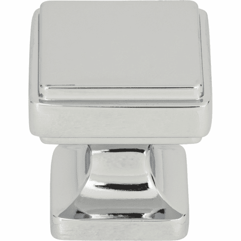 Atlas Homewares A200-CH Kate 1 1/8" Length Square Knob Polished Chrome
