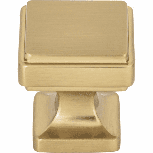 Atlas Homewares A200-WB Kate 1 1/8" Length Square Knob Warm Brass