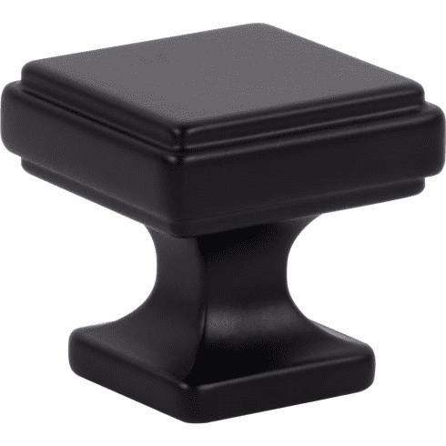 Atlas Homewares A201-BL Kate 1 1/4" Length Square Knob Matte Black