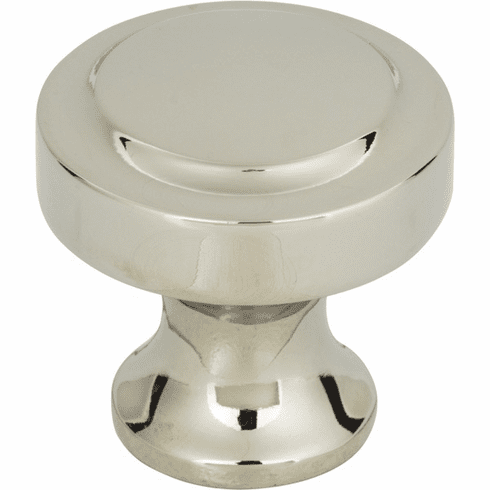 Atlas Homewares A300-PN Bradbury 1 1/4" Diameter Round Knob Polished Nickel