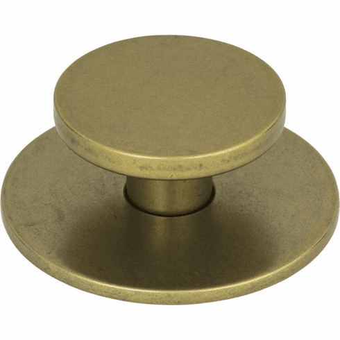Atlas Homewares A601-UB Dot 2" Diameter Round Knob Vintage Brass