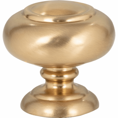 Atlas Homewares A610-WB Victoria 1 1/4" Length Mushroom Knob Warm Brass