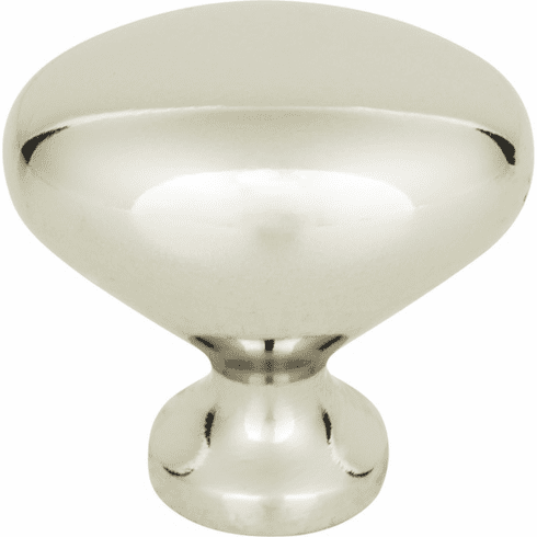 Atlas Homewares A804-PN Robin Egg 1 1/4" Length Oval Knob Polished Nickel