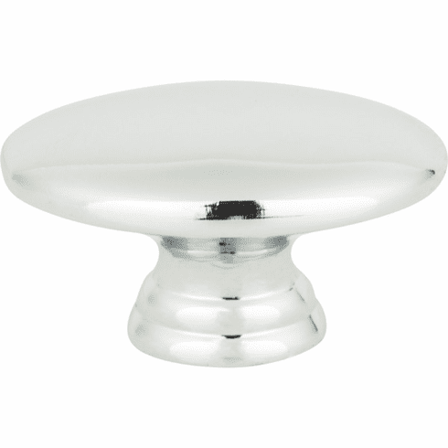 Atlas Homewares A817-CH Egg 1 1/2" Length Oval Knob Polished Chrome