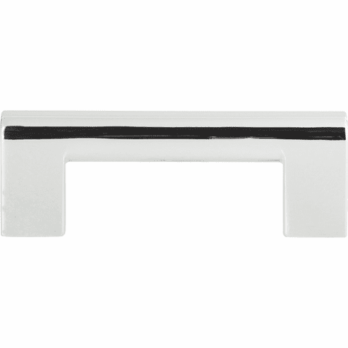 Atlas Homewares A878-CH Round Rail 3" Center to Center Bar pull Polished Chrome