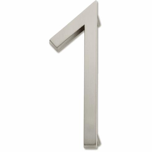 Atlas Homewares AVN1-BRN Modern Avalon 4-1/2" H Floating Mount House Number Brushed Nickel