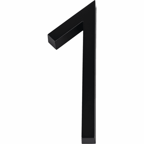 Atlas Homewares AVN1-L-BL Modern Avalon 6" H Floating Mount House Number Matte Black