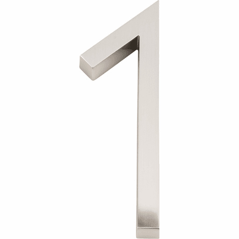 Atlas Homewares AVN1-L-BRN Modern Avalon 6" H Floating Mount House Number Brushed Nickel