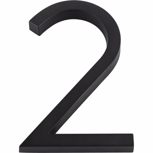 Atlas Homewares AVN2-L-BL Modern Avalon 6" H Floating Mount House Number Matte Black