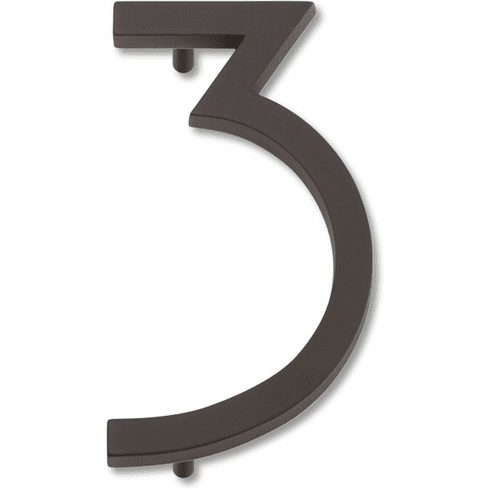 Atlas Homewares AVN3-O Modern Avalon 4-1/2" H Floating Mount House Number Aged Bronze