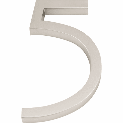 Atlas Homewares AVN5-L-BRN Modern Avalon 6" H Floating Mount House Number Brushed Nickel