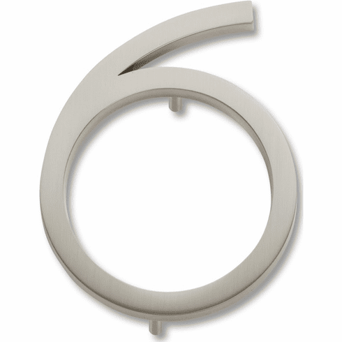 Atlas Homewares AVN6-BRN Modern Avalon 4-1/2" H Floating Mount House Number Brushed Nickel