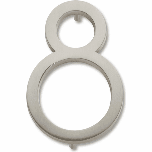 Atlas Homewares AVN8-BRN Modern Avalon 4-1/2" H Floating Mount House Number Brushed Nickel