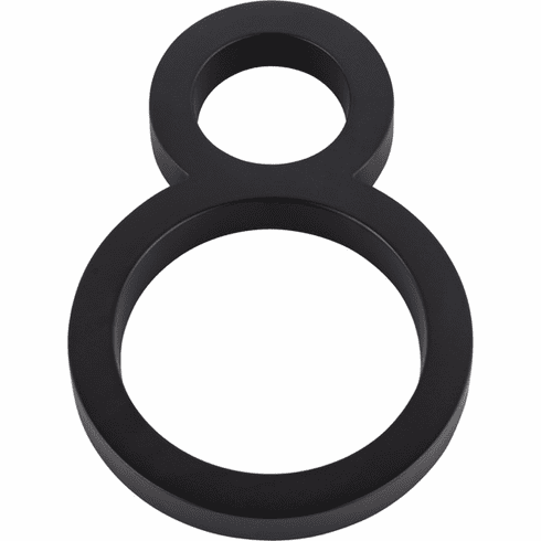 Atlas Homewares AVN8-L-BL Modern Avalon 6" H Floating Mount House Number Matte Black