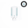 AVIVA I 76150 White, Translucent Bottle with White Button Bath Dispenser