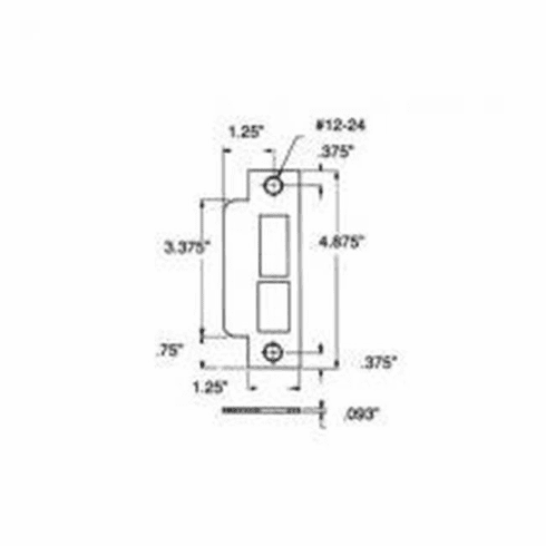 BALDWIN 6040-003 Bald Mtse Asa Strike -Latch & Deadbolt 6040003 6040 003