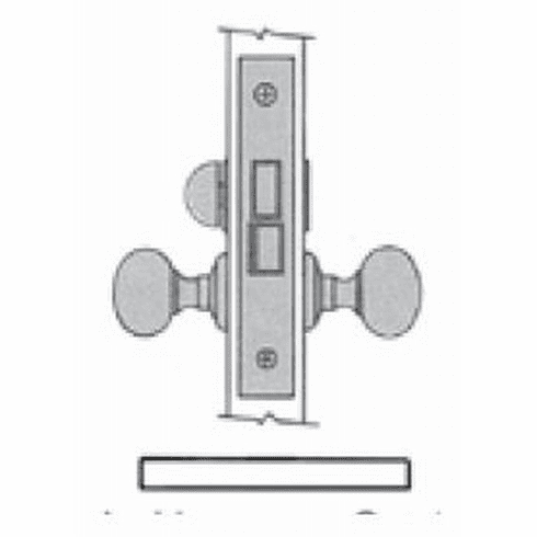 BALDWIN 6315-003-R Bald Mtse Lock Body -Bath/Bed X Knob-Rh 6315003R 6315 003 R