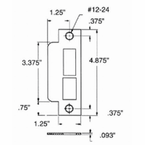 BALDWIN 6340-003-R Bald Mtse Stk-Lch & Db Crv Lip Rh-1.25 Ltc 6340003R 6340 003 R