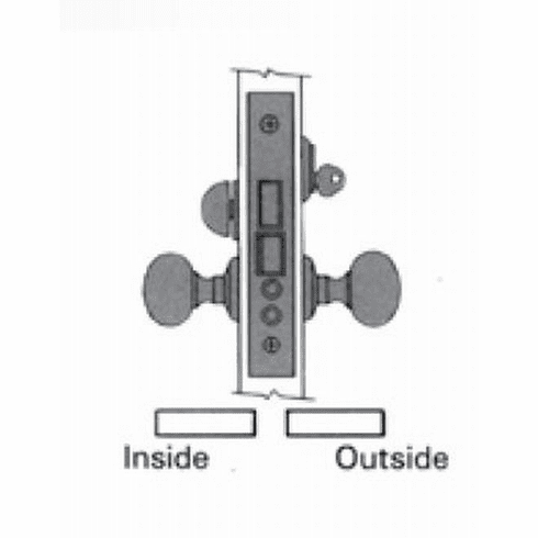 BALDWIN 6375-190-LLS Mortise Lock 2.5 Backset