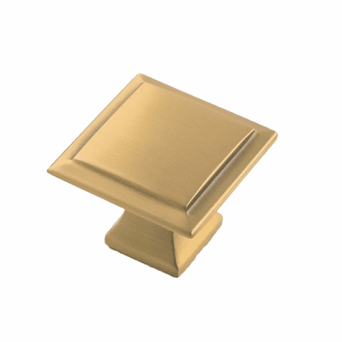 Belwith B055555-BGB Studio Ii Knob, 1-1/4" Sq Brushed Golden Brass