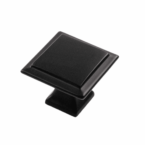 Belwith B055555-MB Studio Ii Knob, 1-1/4" Sq Matte Black