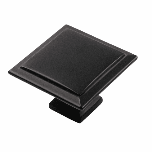 Belwith B055577-MB Studio Ii Knob, 1-1/2" Sq Matte Black