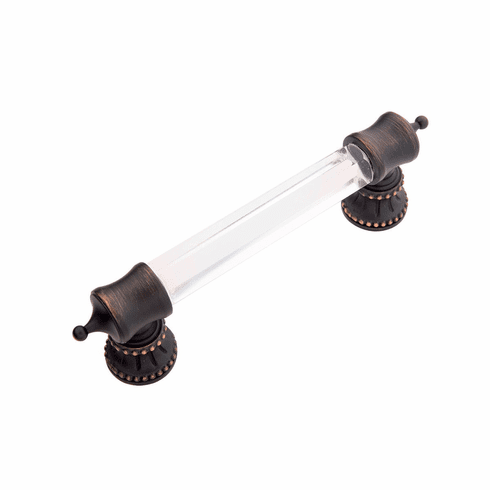 Belwith B074582-GLVB Chautauqua Pull, 96Mm C/C Glass w/Vintage Bronze