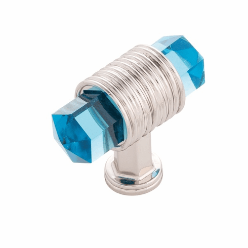 Belwith B076303GC-14 Chrysalis T-Knob, 1-7/8" X 3/4" Polished Nickel