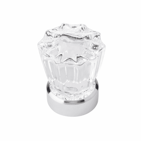 Belwith B076569-GLCH Luster Knob, 1-3/8" Dia Glass w/Chrome