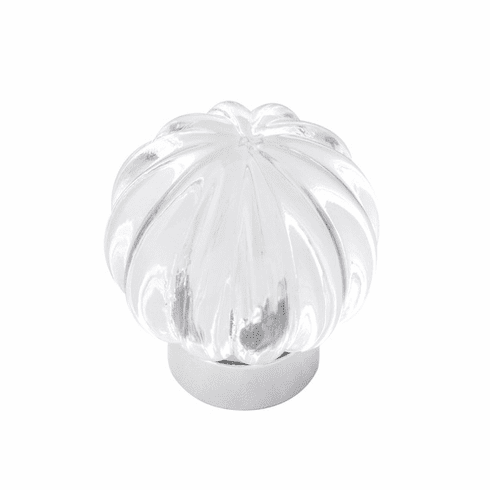 Belwith B076571-GLCH Luster Knob, 1-1/4" Dia Glass w/Chrome