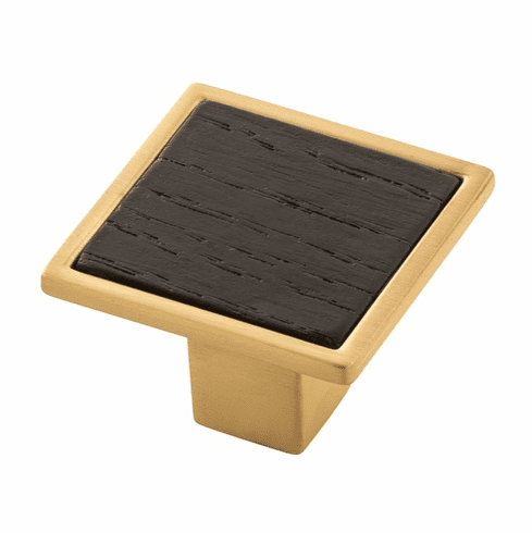 Belwith B076617WB-BGB Fuse Knob, 1-7/16" Sq. Brushed Golden Brass