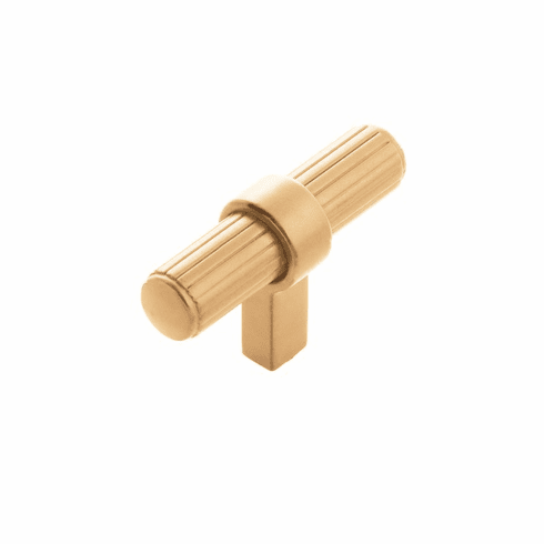 Belwith B076886-BGB Sinclaire T-Knob, 2-3/8" X 3/4" Brushed Golden Brass
