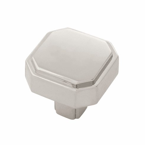 Belwith B076895-14 Monroe Knob, 1-5/16" X 1-5/16" Polished Nickel