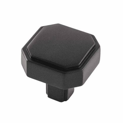 Belwith B076895-MB Monroe Knob, 1-5/16" Sq. Matte Black