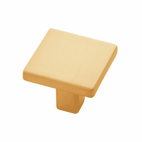 Belwith B077034-BGB Emerge Knob, 1-5/16" Sq. Brushed Golden Brass