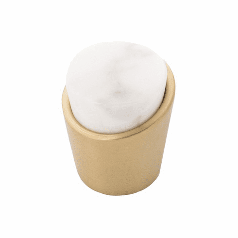Belwith B077038MW-BGB Firenze Knob, 1-1/4" Dia. Brushed Golden Brass