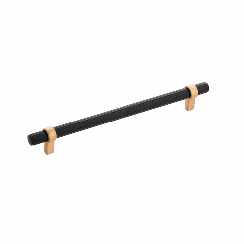 Belwith B077053-MBBGB Sinclaire Pull, 224Mm C/C Matte Black w/Brushed Golden Brass