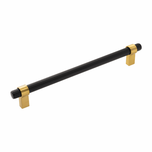 Belwith B077113-MBBGB Sinclaire Appliance Pull, 12" C/C Matte Black w/Brushed Golden Brass