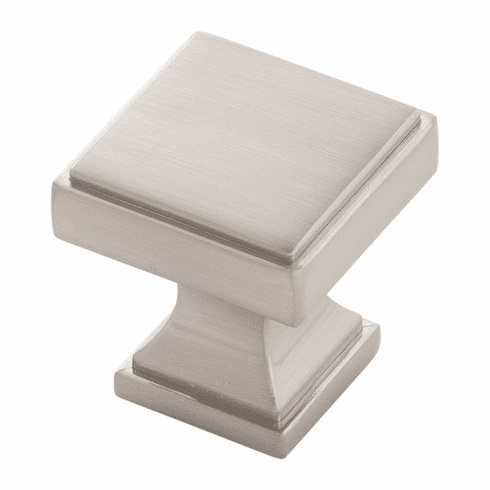 Belwith B077458-SN Brownstone Knob, 1-1/8" Sq. Satin Nickel