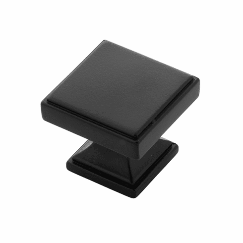 Belwith B077460-MB Brownstone Knob, 1-3/8" Sq. Matte Black