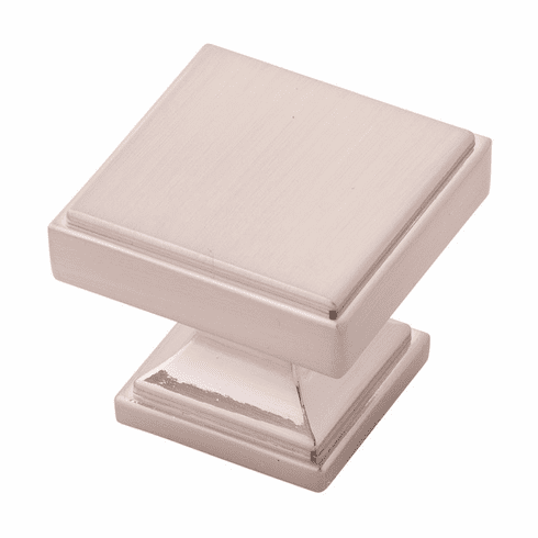 Belwith B077460-SN Brownstone Knob, 1-3/8" Sq. Satin Nickel