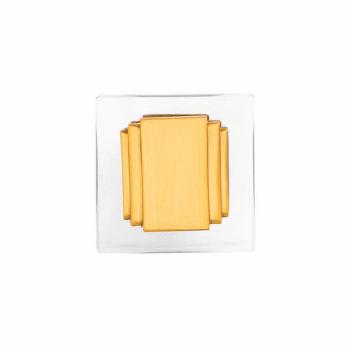 Belwith B077497-BGB Belleclaire Knob, 1-1/4" Sq. Brushed Golden Brass