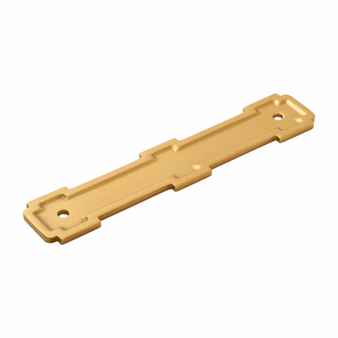 Belwith B077998BGB Coventry Backplate, 128Mm C/C Brushed Golden Brass