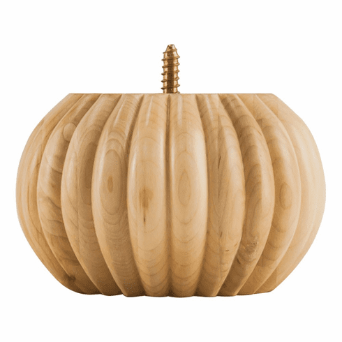 Hardware Resources BFC40RW 5" x 3" Crown Bun Foot  Species: Rubberwood