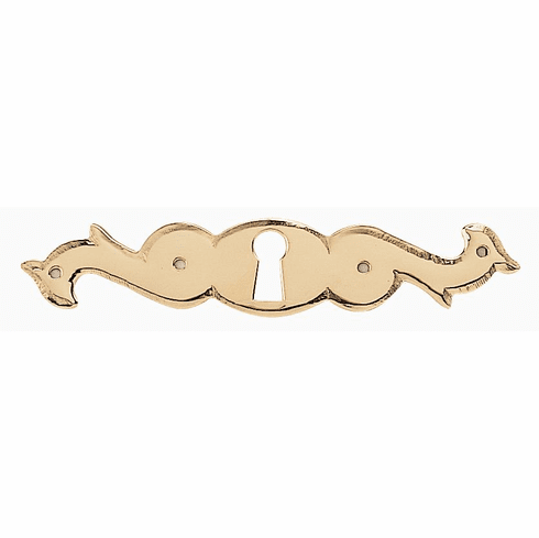 Bouvet 0011T-057 Classic Keyhole Escutcheon for Drawer (horizontal) L:110mm W:20mm Antique Brass