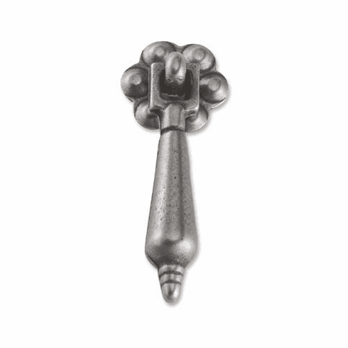 Bouvet 0050-012 Classic Drop Handle with Rosette L:60mm W:28mm P:16mm Pewter